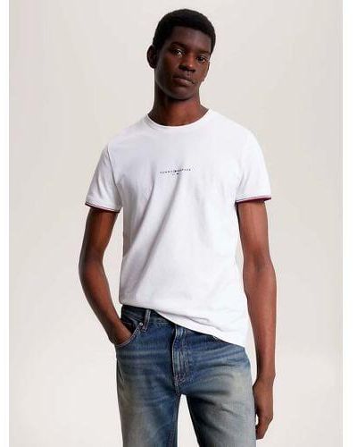 Tommy Hilfiger Logo Tipped T-Shirt - White