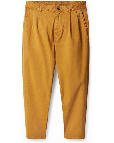 Desigual Comfy Chino Trousers - Yellow