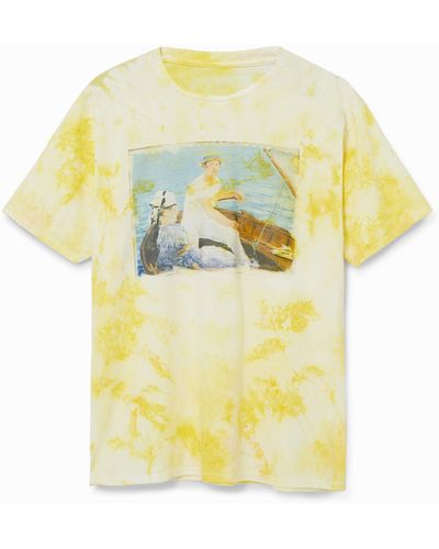 Desigual Tie-dye T-shirt - Yellow