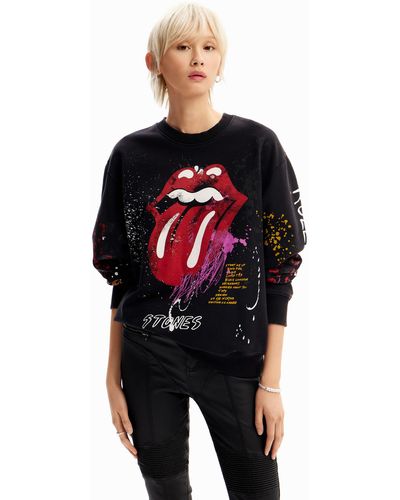 Desigual The Rolling Stones Splatter Sweatshirt - Red