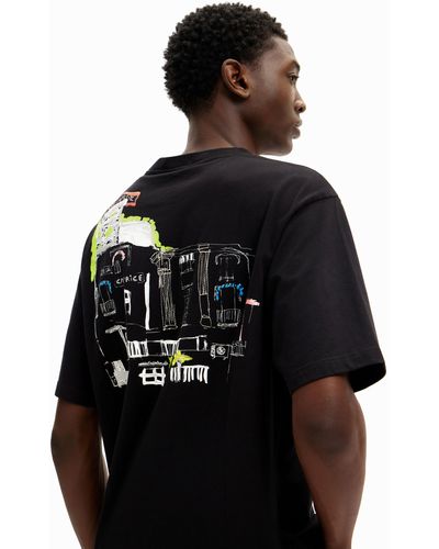 Desigual Black and Multicolor Polyester Shirt main image 0