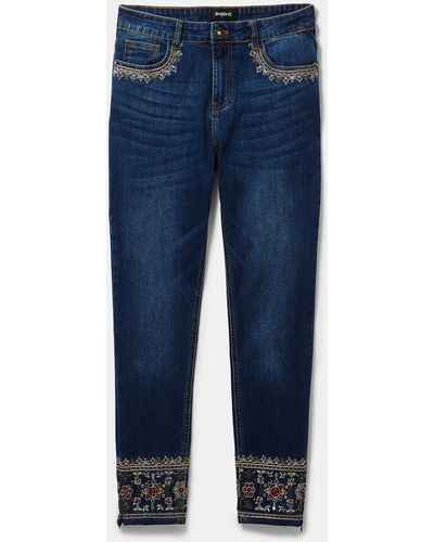 Desigual Skinny Exotic Jeans - Blue