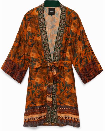 Desigual Kimono African Safari Inspiration - Brown