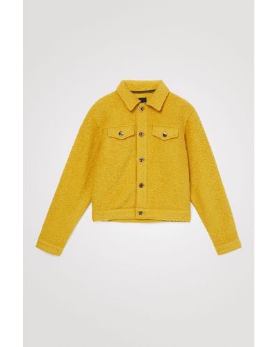 Desigual Wool Trucker Jacket - Yellow