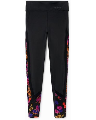 Desigual Sheer Floral leggings - Black