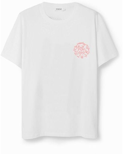 Desigual Short-sleeve Paradise T-shirt - Natural