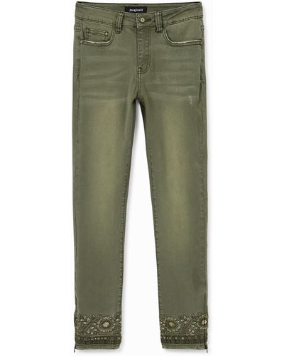 Desigual Skinny Exotic Jeans - Green