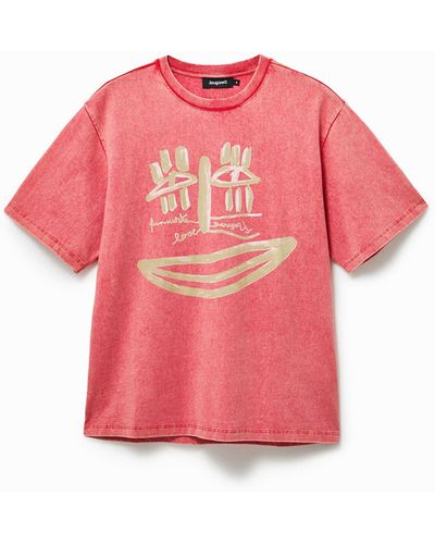 Desigual Feline T-shirt - Pink