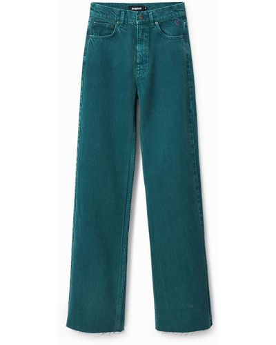 Desigual Wide Leg Jeans - Green