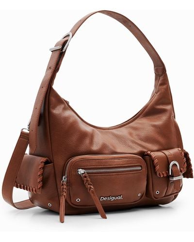 Desigual L Pockets Shoulder Bag - Brown