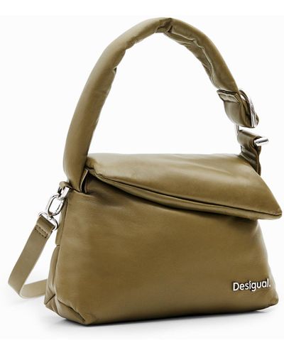Desigual M Padded Leather Bag - Metallic