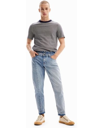 Desigual Double-waist Carrot Jeans - Blue