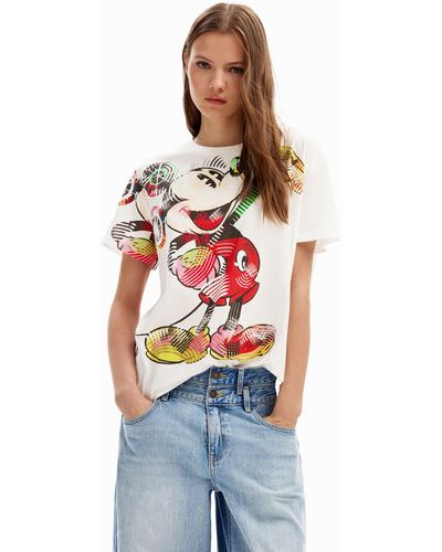 Desigual Arty Mickey Mouse T-shirt - White