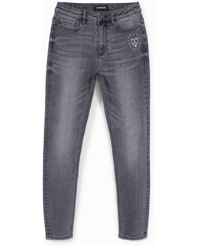 Desigual Skinny Cropped Jeans - Blue