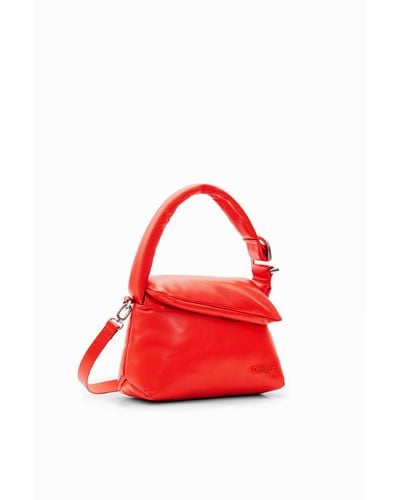 Desigual Midsize Leather Bag - Red