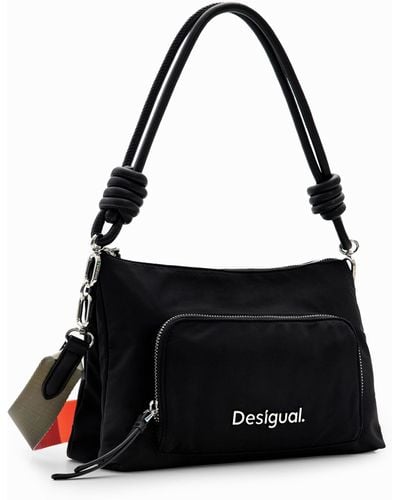 Desigual Midsize Plain Crossbody Bag - Black