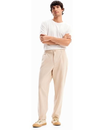 Desigual Tapered Chino Pants - White