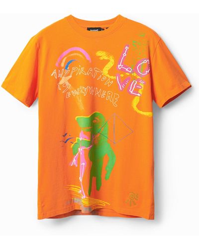 Desigual Dino Short-sleeve T-shirt - Orange