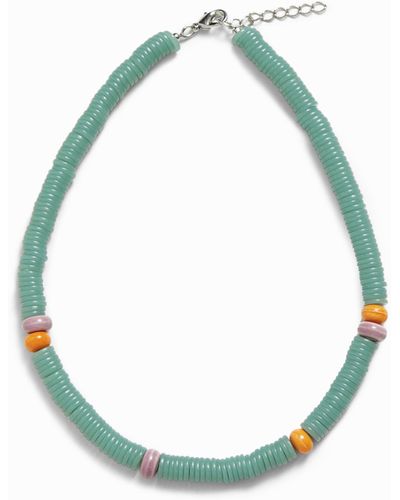 Desigual Choker Necklace Beads - Green