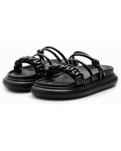 Desigual Platform Strap Sandals - Black