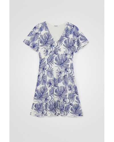 Desigual Short Flowing Dress - Blue