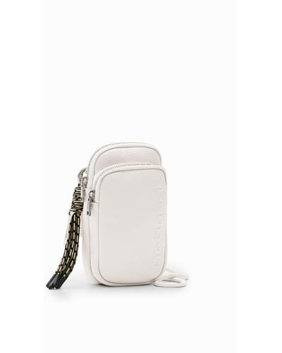 Desigual Leather-effect Wallet Phone Pouch - White