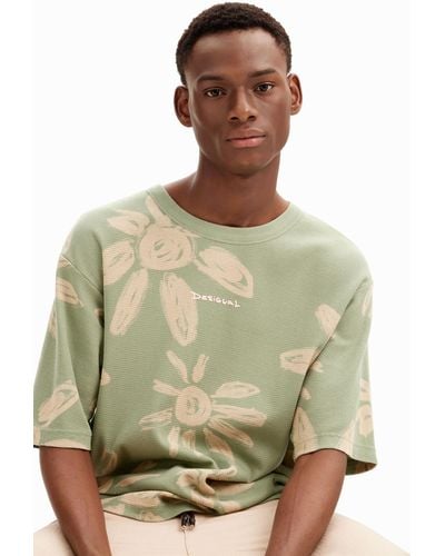 Desigual Daisy Knit T-shirt - Green