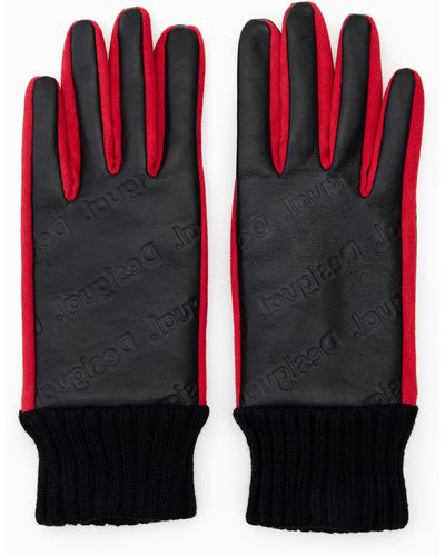 Desigual Logo Gloves - Black