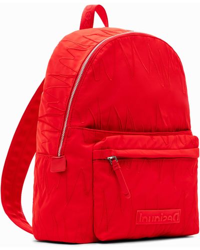 Desigual Midsize Zigzag Backpack - Red