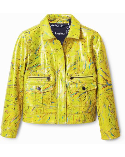 Desigual Arty Straight Jacket - Yellow