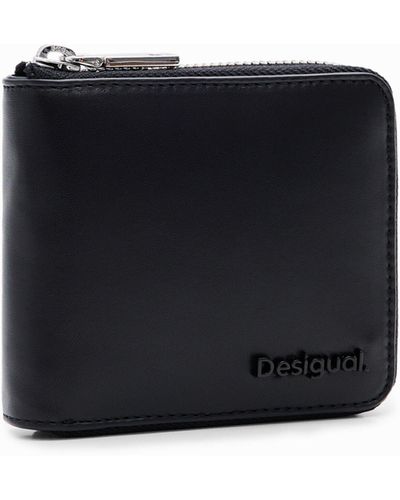 Desigual M Padded Leather Wallet - Black