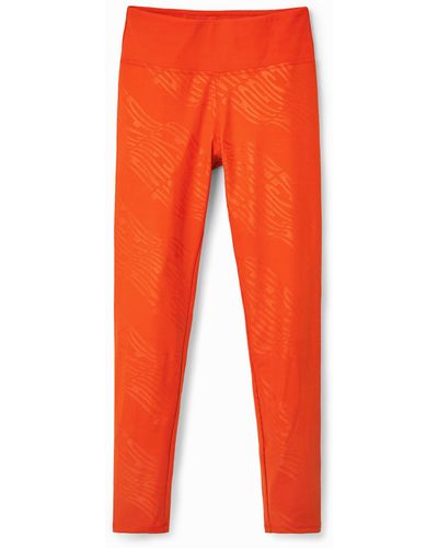 Desigual Logo Print leggings - Orange