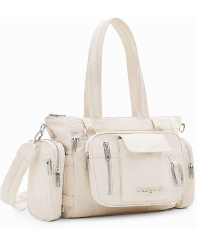 Desigual Voyager S Multiposition Handbag - White