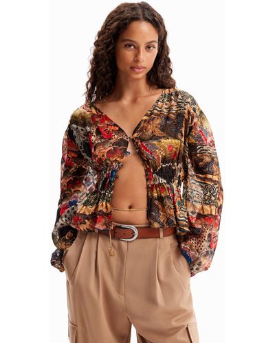 Desigual M. Christian Lacroix Tapestry Blouse - Brown