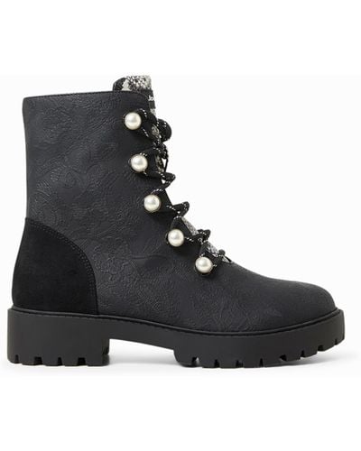 Desigual Half Boot Pearls - Black