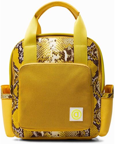 Desigual Mini Reptile Backpack - Yellow