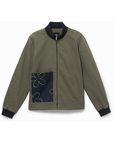 Desigual Short Jacket Zipper - Green