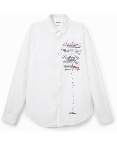 Desigual Shirt Message - White
