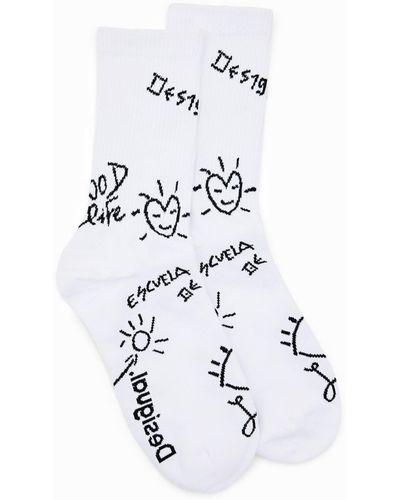 Desigual Joy Socks - White