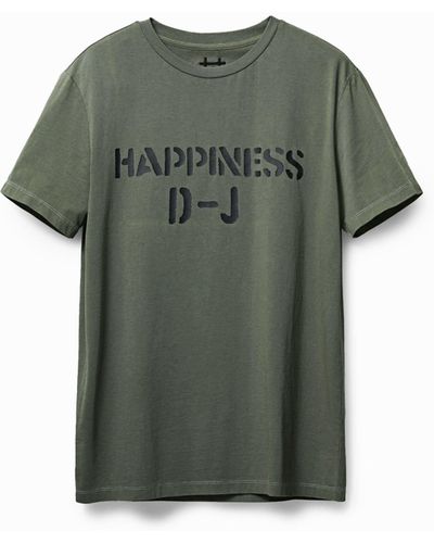 Desigual Happiness T-shirt - Green