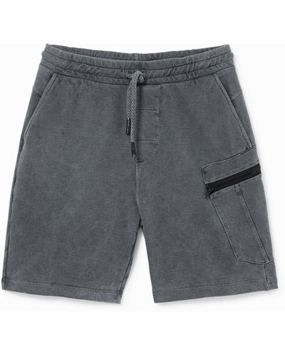 Desigual Plush Short Trousers - Grey