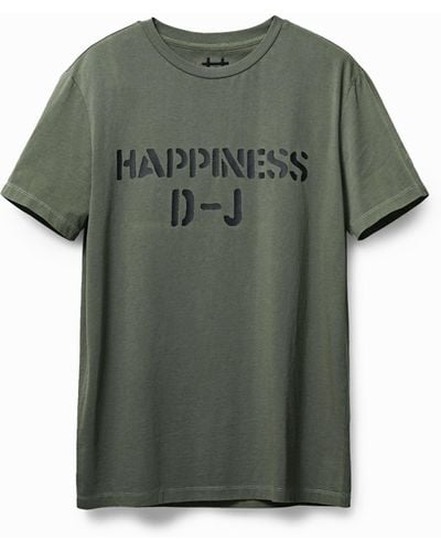 Desigual Happiness T-shirt - Green