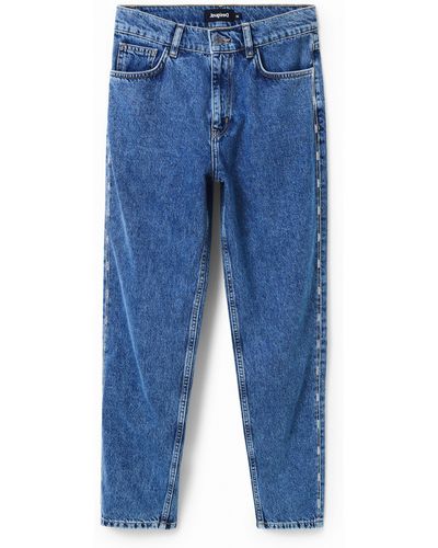 Desigual Rhinestone Mom Jeans - Blue