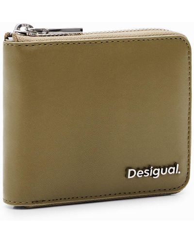 Desigual M Padded Leather Wallet - Green
