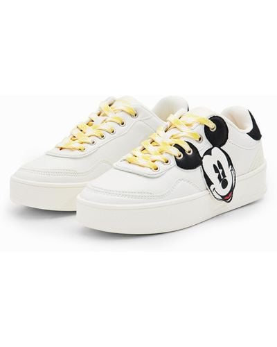 Desigual Retro Mickey Mouse Trainers - White