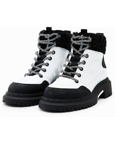 Desigual Lace-up Trekking Boots - Black