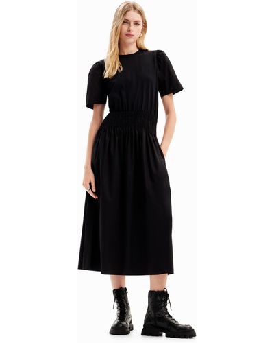 Desigual Combination Midi Dress - Black