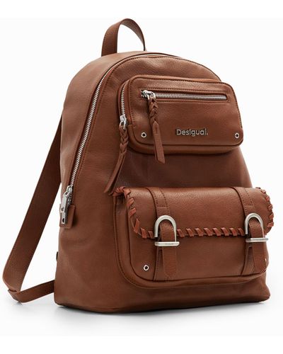 Desigual L Pockets Backpack - Brown