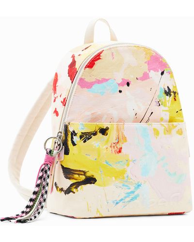 Desigual Small Painting Backpack - White