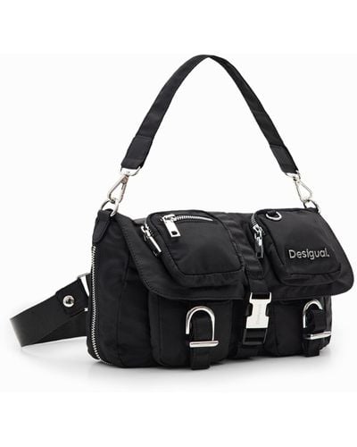 Desigual Pockets Crossbody Bum Bag - Black